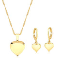 Conjunto Feminino Colar E Brinco Folheado De Ouro 18k Semi Joia