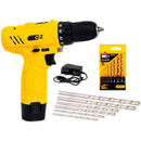 Furadeira Parafusadeira Bateria + Jogo Ferramentas