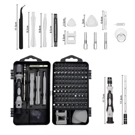 Jogo Chaves De Fenda Precisão Com 115 peças 1 Kit Ferramentas Novo P/ Manutenção Celular Notebook Tablet Reparação