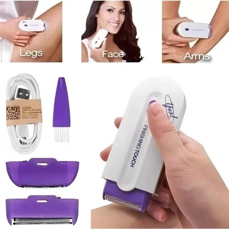 Kit de cuidados femininos lápis para sobrancelha + Depilador recarregável sem fio 2 em 1