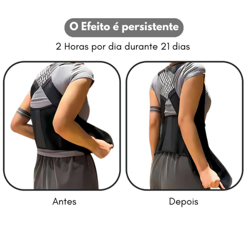 Corretor de Postura Colete Cervical Cinta Alinha Coluna Unissex